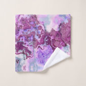 Lila und rosa Marmorsteine Badhandtuch Set (Waschlappen)