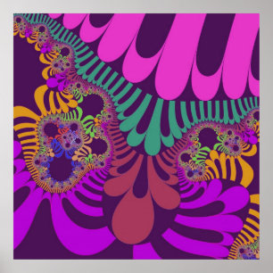 Lila und rosa Mod Poster