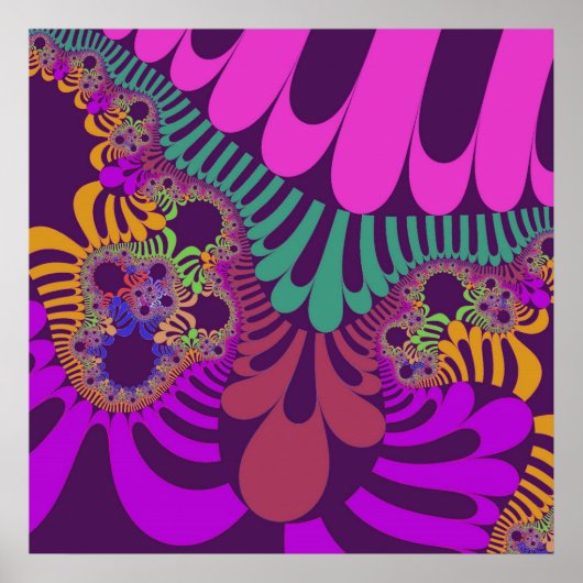 Lila und rosa Mod Poster (Vorne)