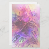 Lila und rosa Modernes Abstraktes Fraktal Design Briefpapier (Vorne/Hinten)