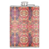 Lila und rosa Muster Flachmann (Rückseite)