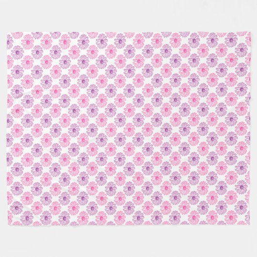 Lila und rosa Muster Fleecedecke (Vorderseite (Horizontal))
