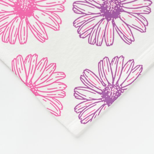 Lila und rosa Muster Fleecedecke (Ecke)