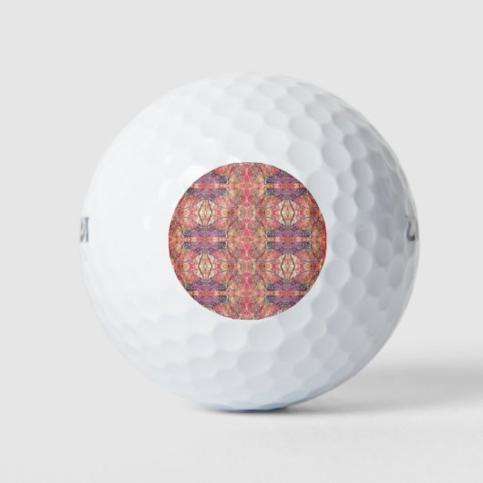 Lila und rosa Muster Golfball (Vorderseite)
