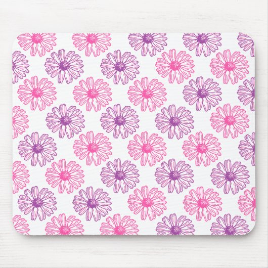 Lila und rosa Muster Mousepad (Vorne)