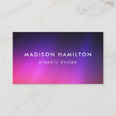 Lila und rosa Nordlichter Visitenkarte (Vorderseite)