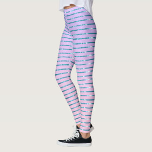 Lila und rosa, ombre blaue Streifen Leggings
