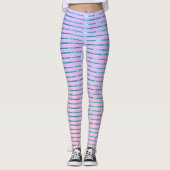 Lila und rosa, ombre blaue Streifen Leggings (Vorderseite)