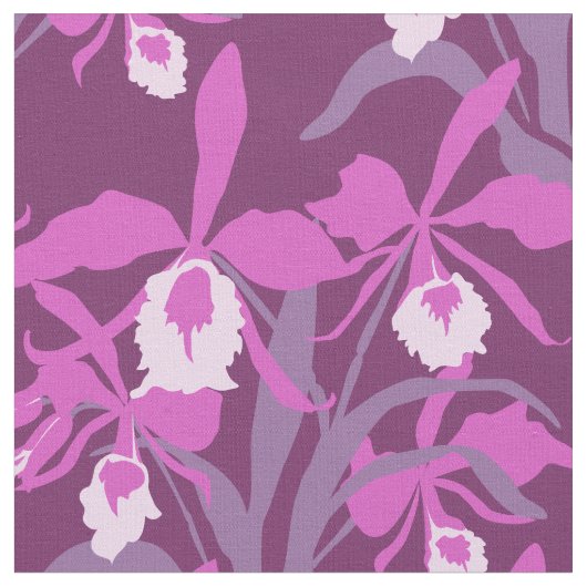 Lila und rosa Orchideengewebe Stoff (Nahaufnahme)