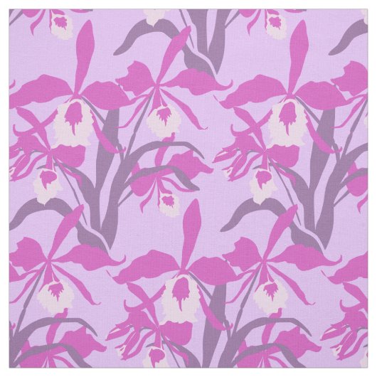 Lila und rosa Orchideengewebe Stoff (Muster)