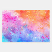 Lila und rosa Paint-Spritzer Geschenkpapier Set (Vorderseite 3)