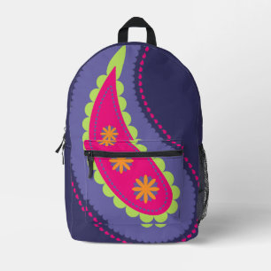Lila und rosa Paisley Bedruckter Rucksack