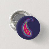 Lila und rosa Paisley Button (Vorne & Hinten)