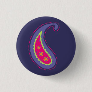 Lila und Rosa Paisley Button