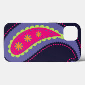 Lila und rosa Paisley Case-Mate iPhone Hülle (Rückseite (Horizontal))