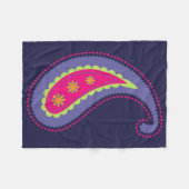 Lila und rosa Paisley Fleecedecke (Vorderseite (Horizontal))