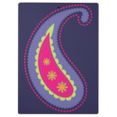 Lila und rosa Paisley Klemmbrett (Rückseite)