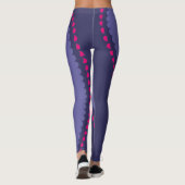 Lila und rosa Paisley Leggings (Rückseite)