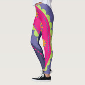 Lila und rosa Paisley Leggings (Links)