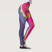 Lila und rosa Paisley Leggings (Rechts)