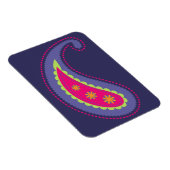 Lila und rosa Paisley Magnet (Rechte Seite)