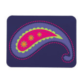 Lila und rosa Paisley Magnet (Horizontal)