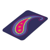 Lila und rosa Paisley Magnet (Linke Seite)