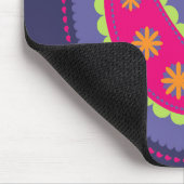 Lila und rosa Paisley Mousepad (Ecke)
