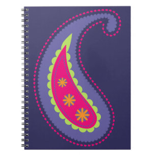 Lila und rosa Paisley Notizblock