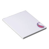 Lila und rosa Paisley Notizblock (angewinkelt)