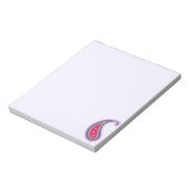 Lila und rosa Paisley Notizblock (Rotiert)
