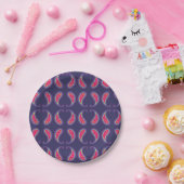 Lila und rosa Paisley Pappteller (Party)