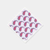 Lila und rosa Paisley Serviette (Ecke)