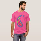 Lila und rosa Paisley T-Shirt (Vorne ganz)
