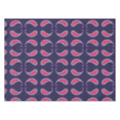 Lila und rosa Paisley Tischdecke (Vorderseite (Horizontal))