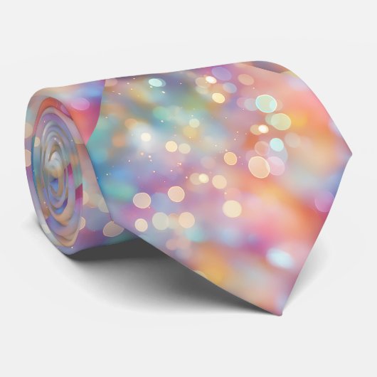 Lila und rosa Pastell Funkelnd Krawatte (Gerollt)