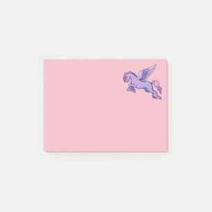 Lila und Rosa Pegasus Kunst Süß Vintage Pegasi Post-it Klebezettel