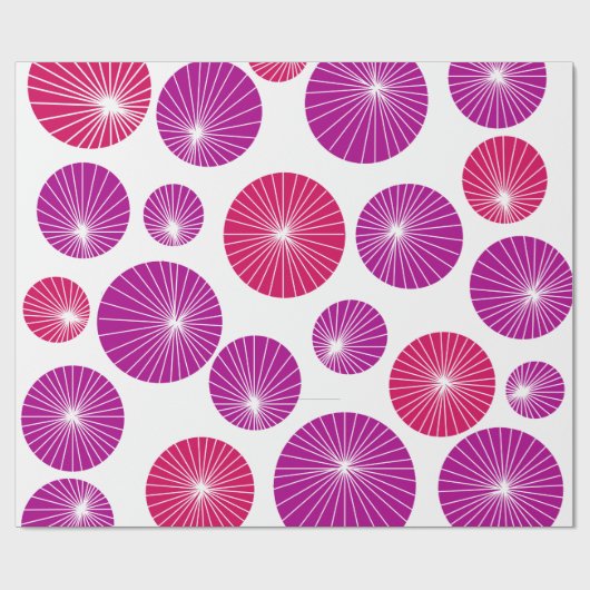 Lila und rosa Pinwheels Geschenkpapier (Flach)
