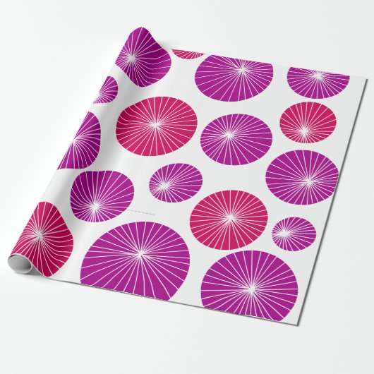 Lila und rosa Pinwheels Geschenkpapier (Ungerollt)