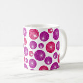 Lila und rosa Pinwheels Kaffeetasse (VorderseiteRechts)