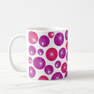 Lila und rosa Pinwheels Kaffeetasse