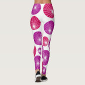 Lila und rosa Pinwheels Leggings (Rückseite)