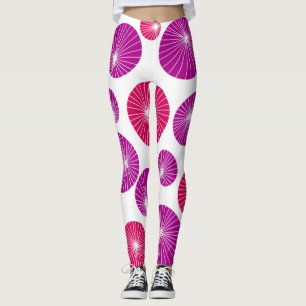 Lila und rosa Pinwheels Leggings