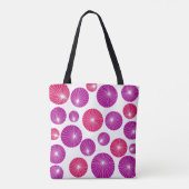Lila und rosa Pinwheels Tasche (Rückseite)