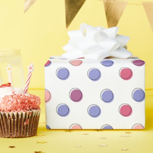 Lila und rosa Polka-Punkte Geschenkpapier (Geburtstagsparty)