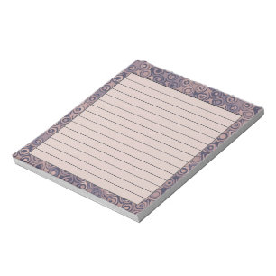 Lila und rosa Retro-Muster Notizblock