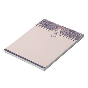 Lila und rosa Retro-Muster-Notizblock Notizblock