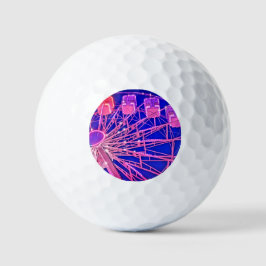 Lila und rosa Riesenrad Golfball