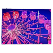 Lila und rosa Riesenrad Große Geschenktüte (Rückseite)