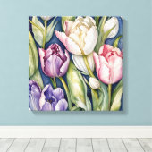 Lila und rosa Riesenspinner Leinwanddruck (Insitu (Holzboden))